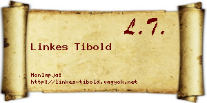 Linkes Tibold névjegykártya